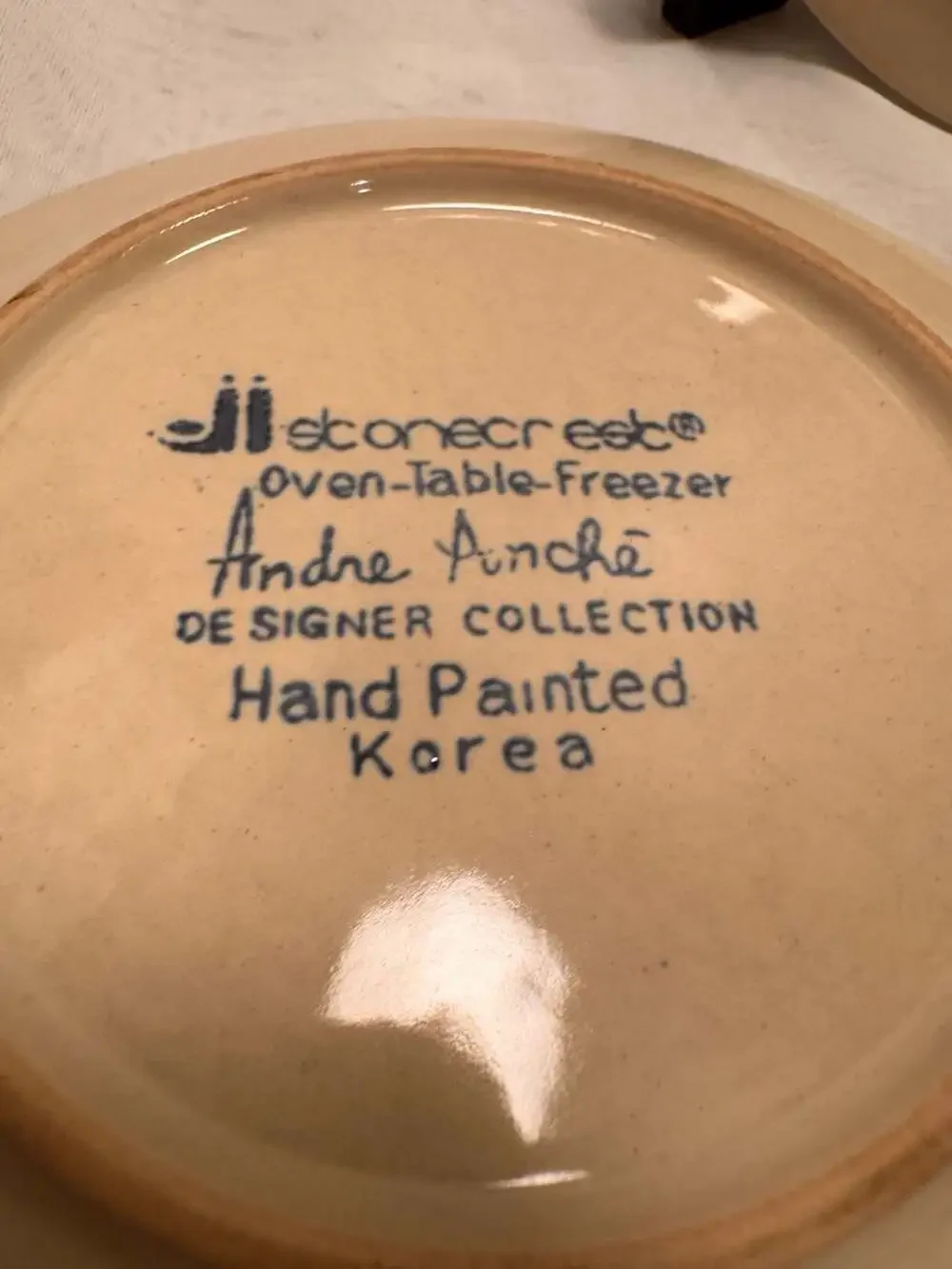 Vintage JI Stonecrest Andre Ponché Sugar Bowl and Creamer Set